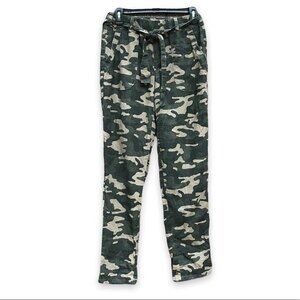 Soho Street NY and Co Camo Linen Pull On Elastic Waist Pants Womens Size XS
